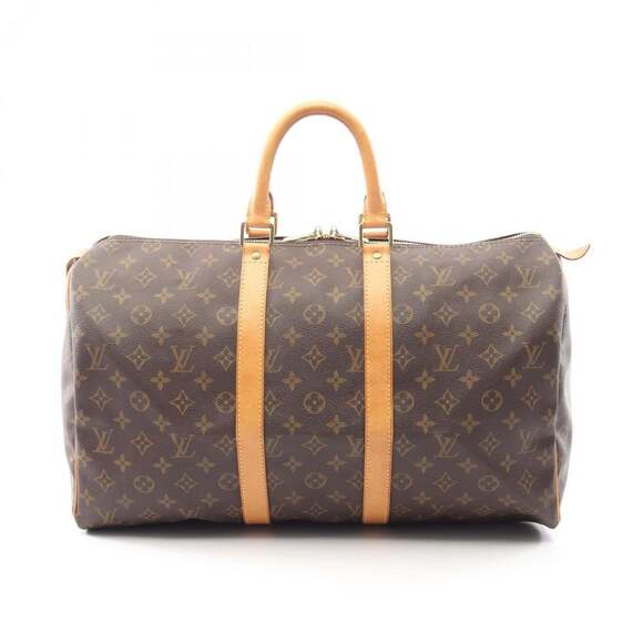 LOUIS VUITTON Handbags - Louis Vuitton Keepall 45 Boston Bag, Coated Canvas and Leather, Monogram, Bro...